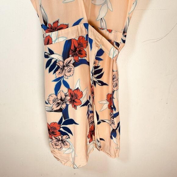 Yumi Kim Soho Mixer Floral Wrap Mini Dress Silk Peach Size XS NWOT - Picture 4 of 10